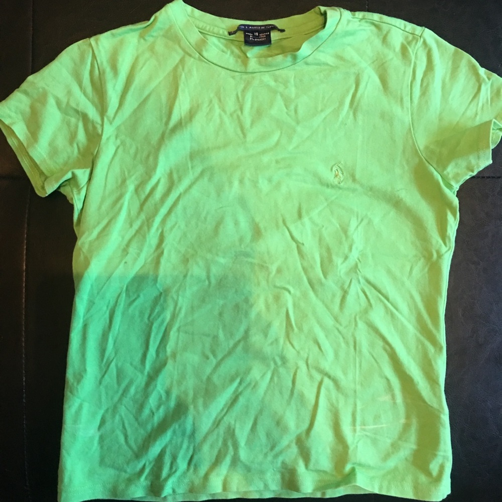 Lime green fitted Polo shirt